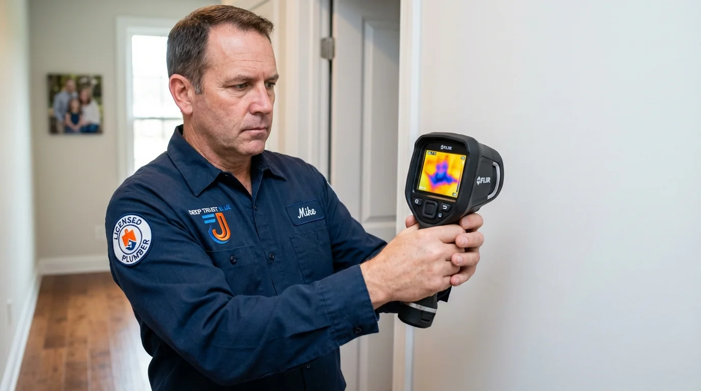 Thermal imaging leak detection by Johns Plumbing LLC in South Deerfield